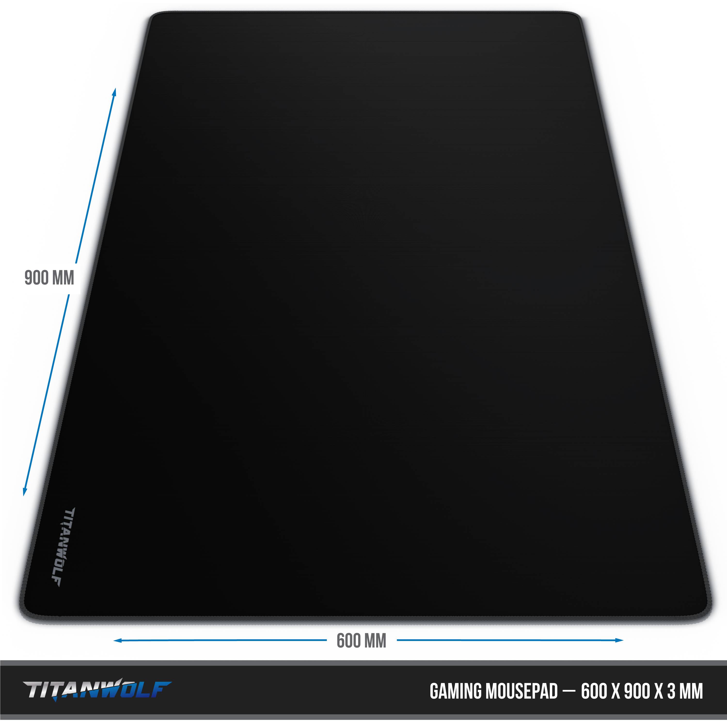 Titanwolf XXL Speed Gaming Mauspad aus Mircofaser Mousepad 900 x 600 mm / Schreibtischunterlage