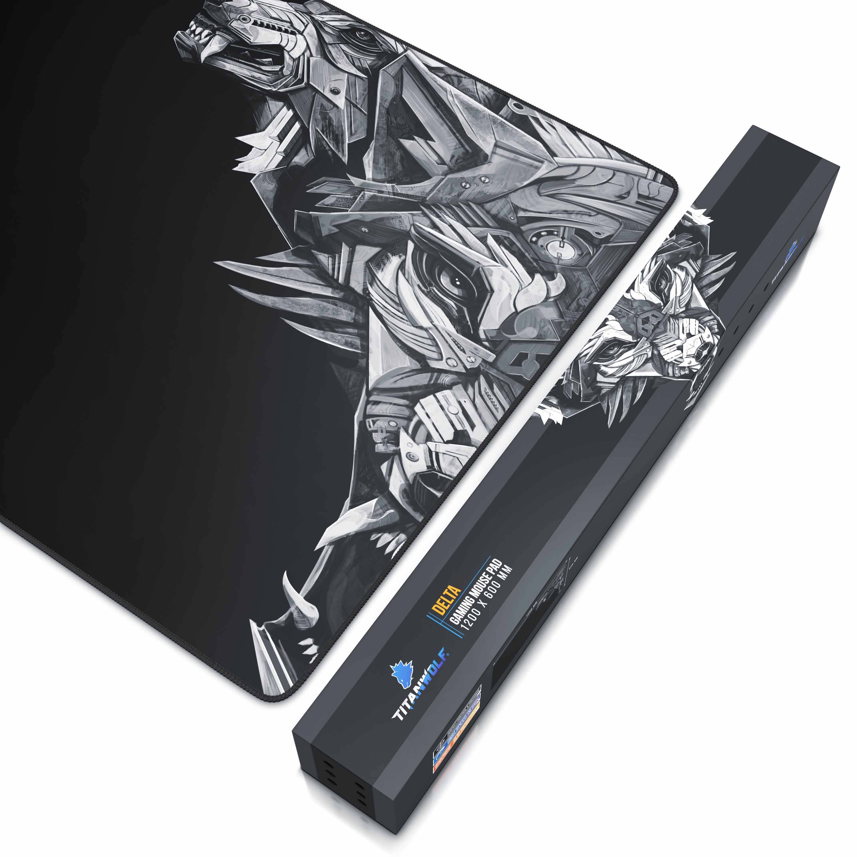 Titanwolf Gaming Mauspad, XXXL Speed Mousepad 1200 x 600 mm, Geschwindigkeit & Präzision, Delta