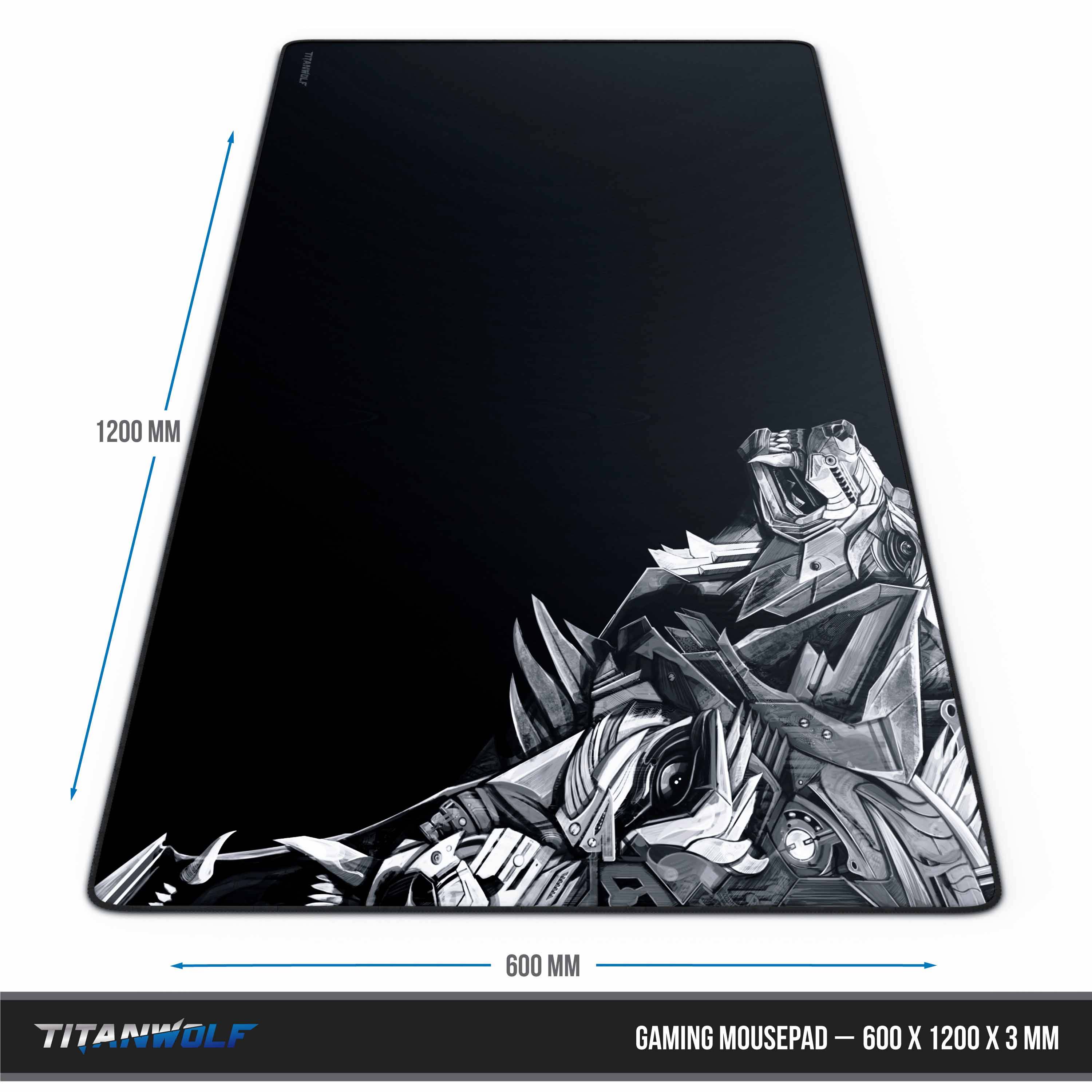 Titanwolf Gaming Mauspad, XXXL Speed Mousepad 1200 x 600 mm, Geschwindigkeit & Präzision, Delta