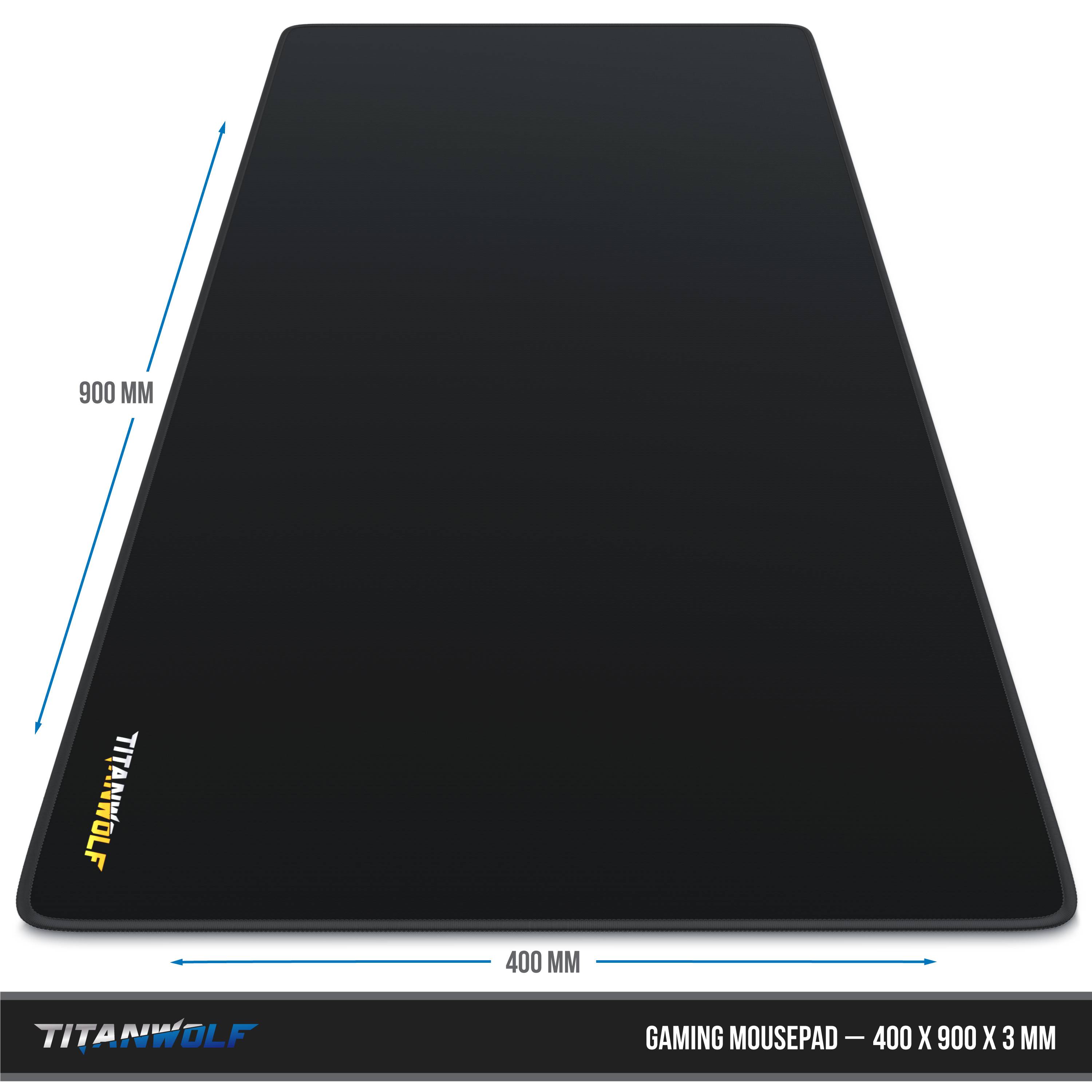 Titanwolf Gaming Mauspad, XXL Speed Gaming Mousepad / Extragroße Fläche von 900 x 400mm, Alpha Wrist