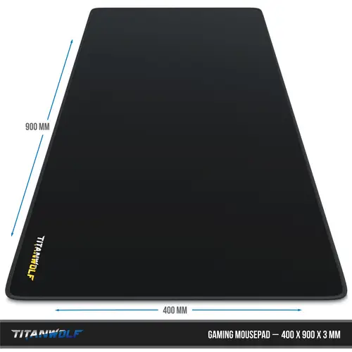Titanwolf Gaming Mauspad, XXL Speed Gaming Mousepad / Extragroße Fläche von 900 x 400mm, Alpha Wrist Titanwolf Gaming Mauspad, XXL Speed Gaming Mousepad / Extragroße Fläche von 900 x 400mm, Alpha Wrist
