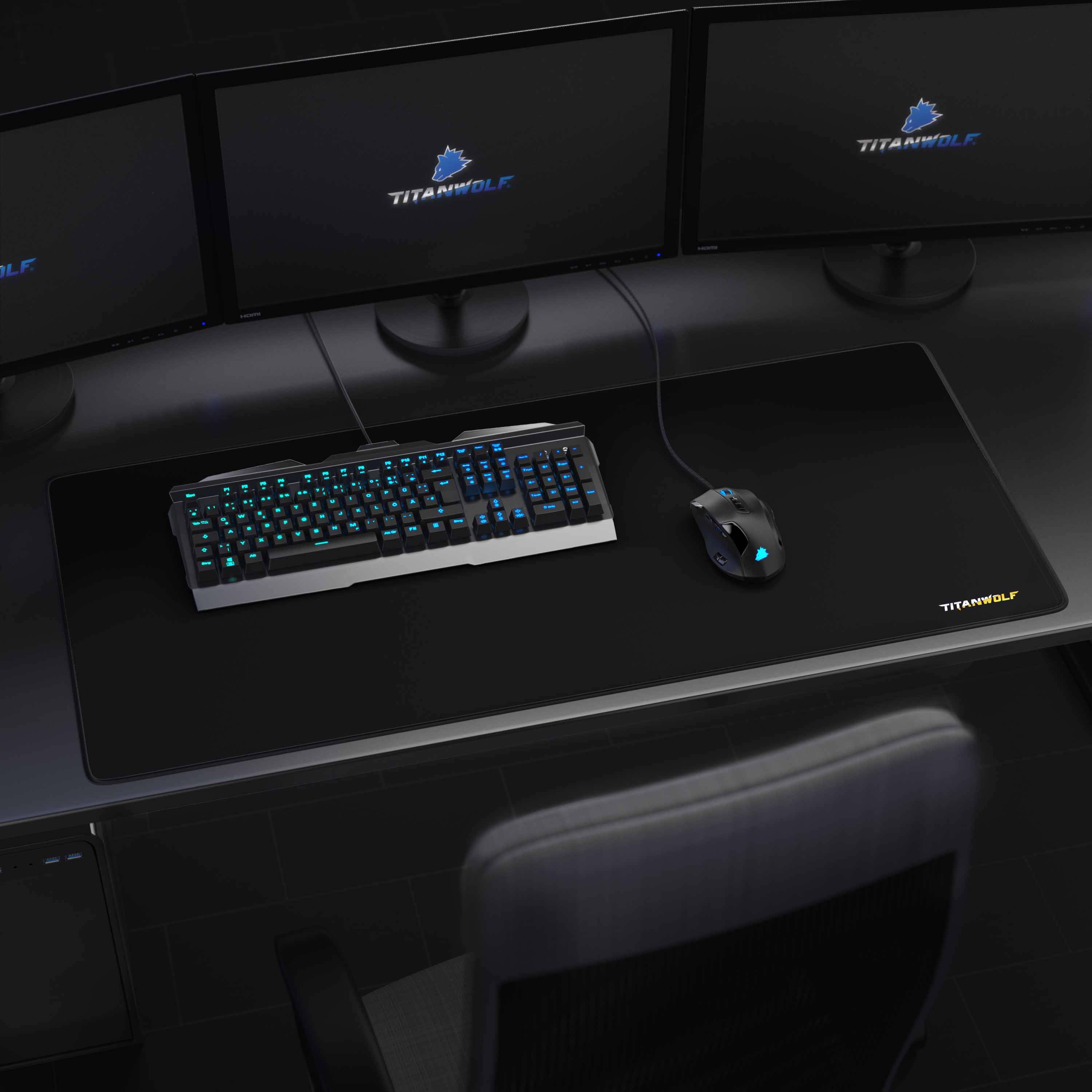 Titanwolf Gaming Mauspad, XXL Speed Gaming Mousepad / Extragroße Fläche von 900 x 400mm, Alpha Wrist
