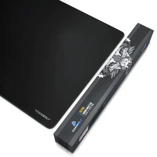Titanwolf Gaming Mauspad, XXXL Speed Mousepad 1200 x 600 mm, Geschwindigkeit & Präzision, Schriftzug Alpha Titanwolf Gaming Mauspad, XXXL Speed Mousepad 1200 x 600 mm, Geschwindigkeit & Präzision, Schriftzug Alpha