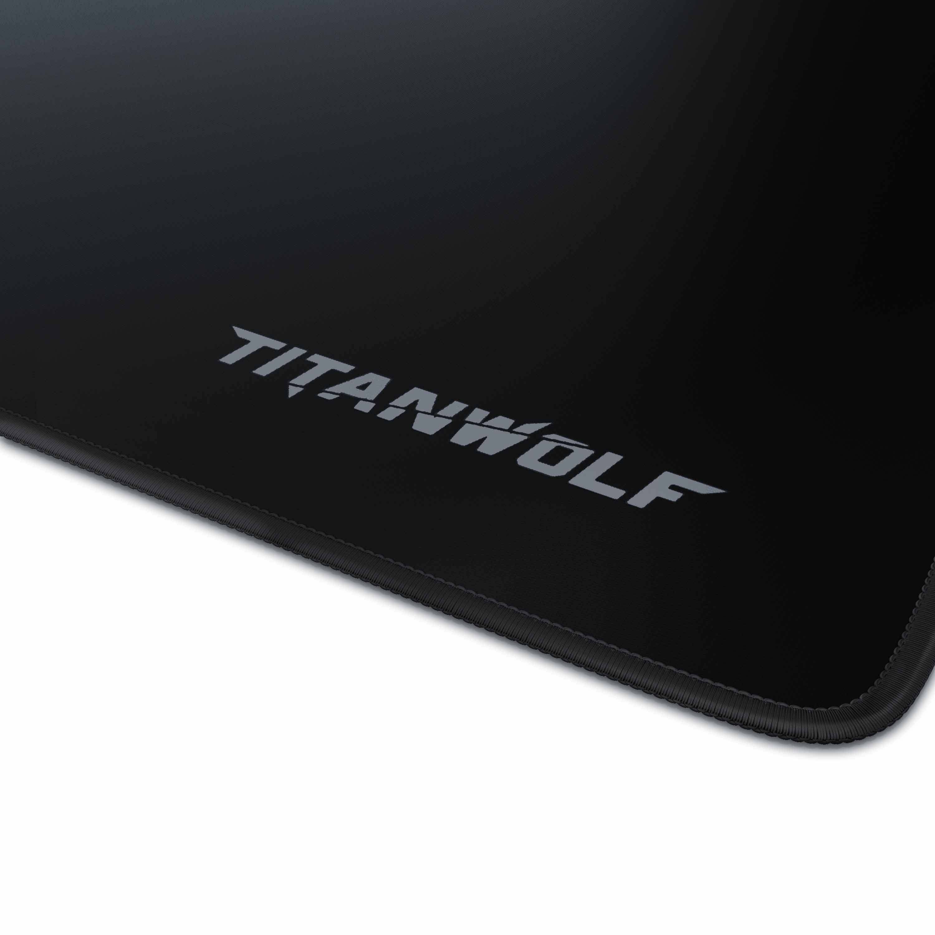 Titanwolf Gaming Mauspad, XXXL Speed Mousepad 1200 x 600 mm, Geschwindigkeit & Präzision, Schriftzug Alpha