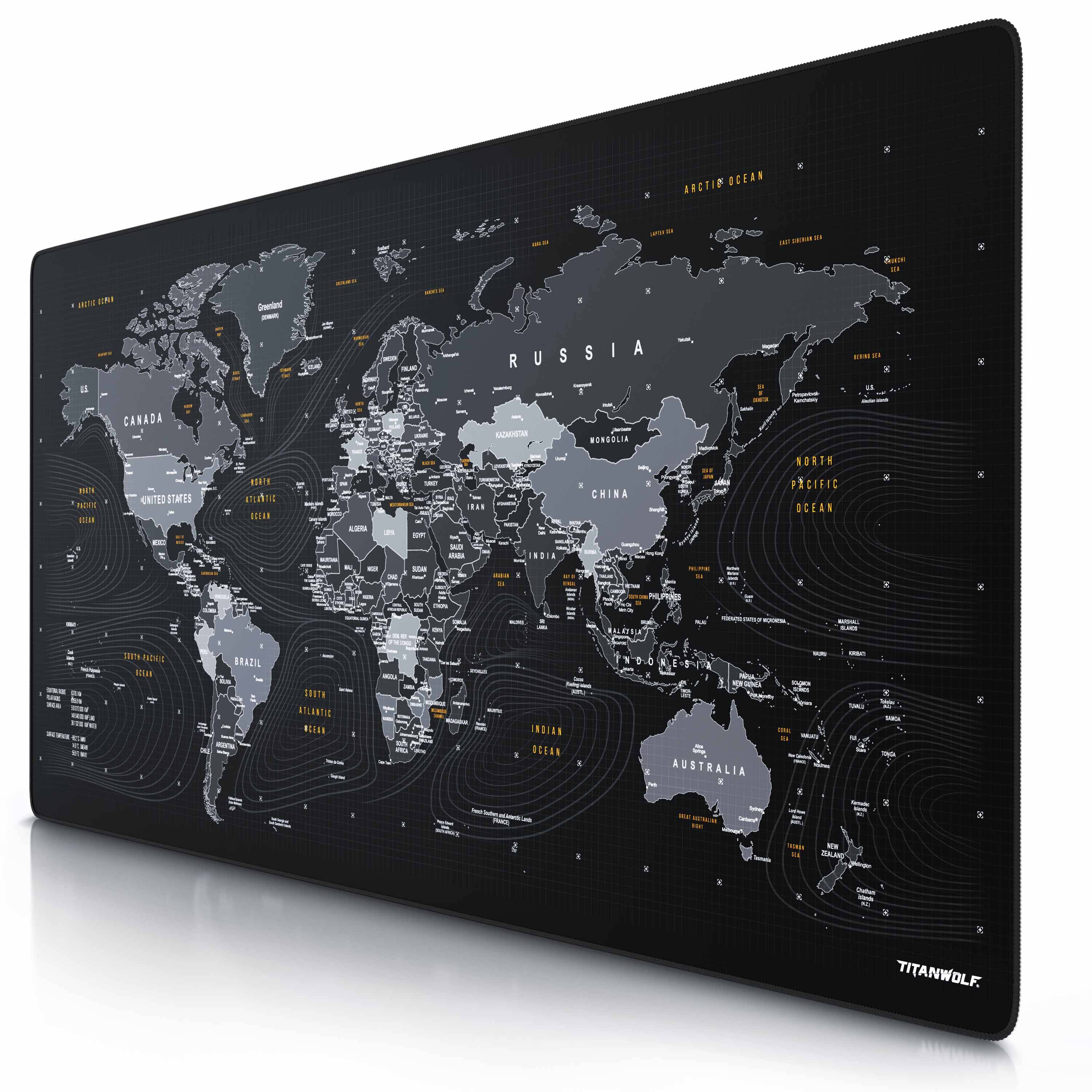 Titanwolf Gaming Mauspad, XXXL Speed Mousepad 1200 x 600 mm, Geschwindigkeit & Präzision, Wolf Global