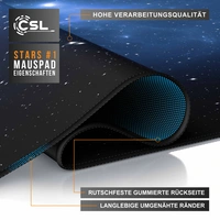 CSL Gaming Mauspad, XXL Schreibtischunterlage 900 x 400mm, Präzision & Geschwindigkeit, Stars Design CSL Gaming Mauspad, XXL Schreibtischunterlage 900 x 400mm, Präzision & Geschwindigkeit, Stars Design