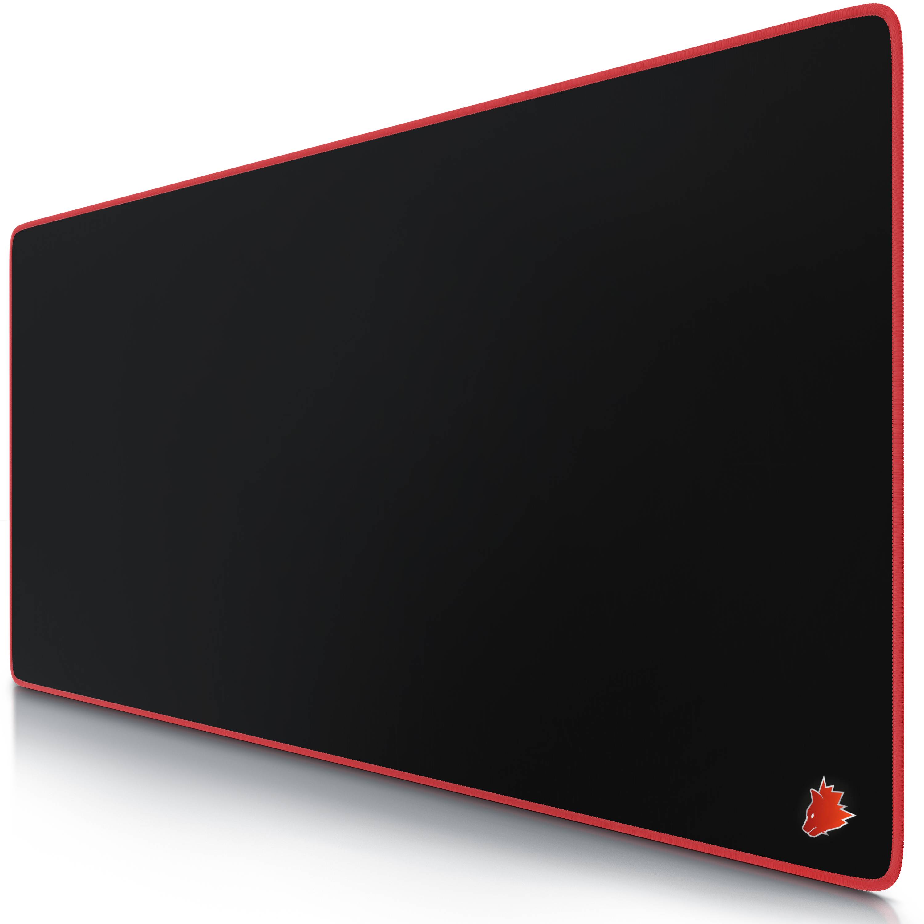Titanwolf Gaming Mauspad, XXL Speed Gaming Mousepad / Extragroße Fläche von 900 x 400mm, Kopf rot
