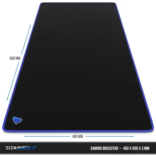 Titanwolf Gaming Mauspad, XXL Speed Gaming Mousepad / Extragroße Fläche von 900 x 400mm, Kopf blau Titanwolf Gaming Mauspad, XXL Speed Gaming Mousepad / Extragroße Fläche von 900 x 400mm, Kopf blau
