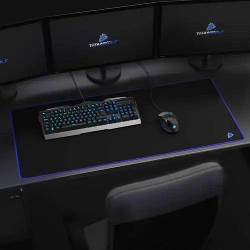 Titanwolf Gaming Mauspad, XXL Speed Gaming Mousepad / Extragroße Fläche von 900 x 400mm, Kopf blau Titanwolf Gaming Mauspad, XXL Speed Gaming Mousepad / Extragroße Fläche von 900 x 400mm, Kopf blau