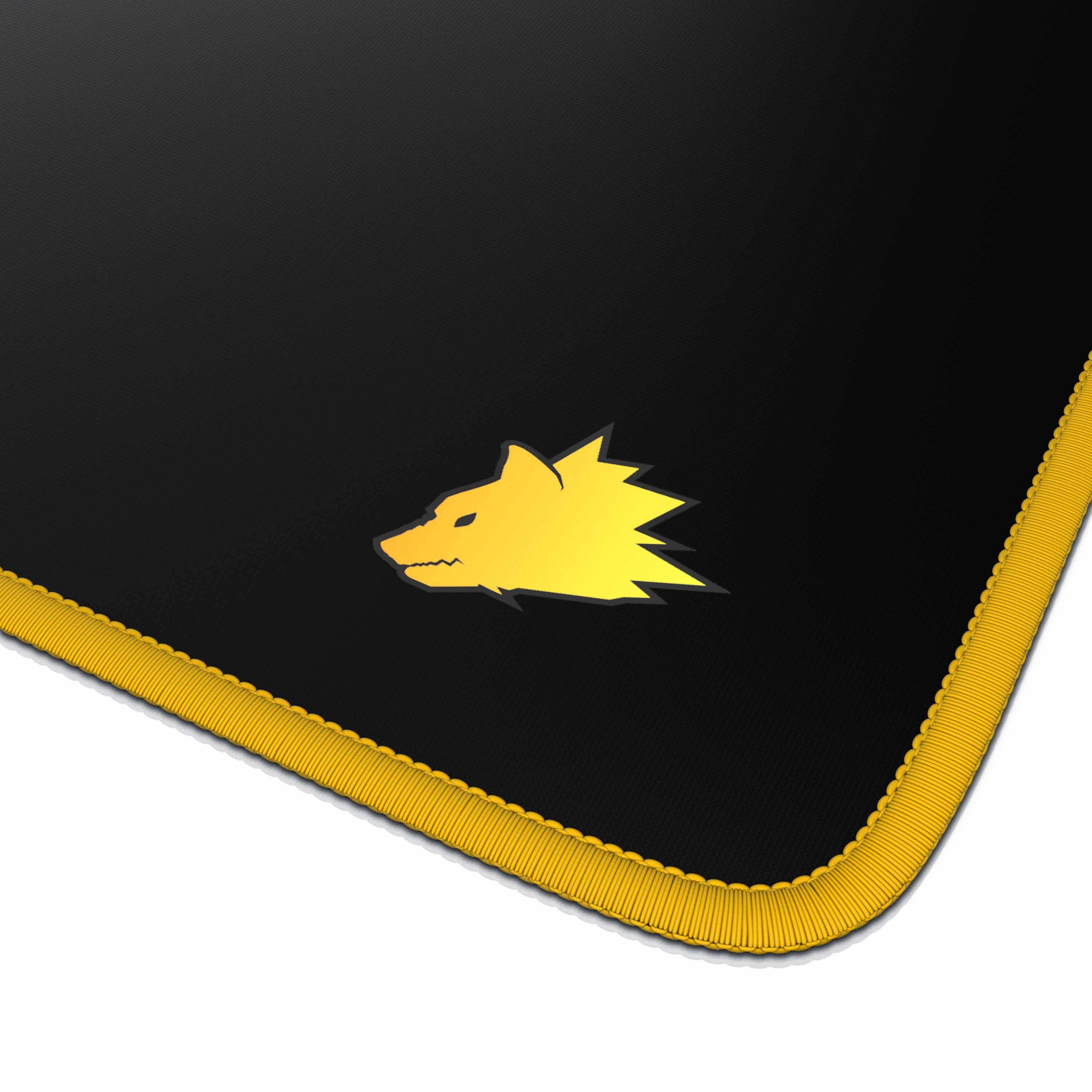 Titanwolf Gaming Mauspad, XXL Speed Gaming Mousepad / Extragroße Fläche von 900 x 400mm, Kopf gelb