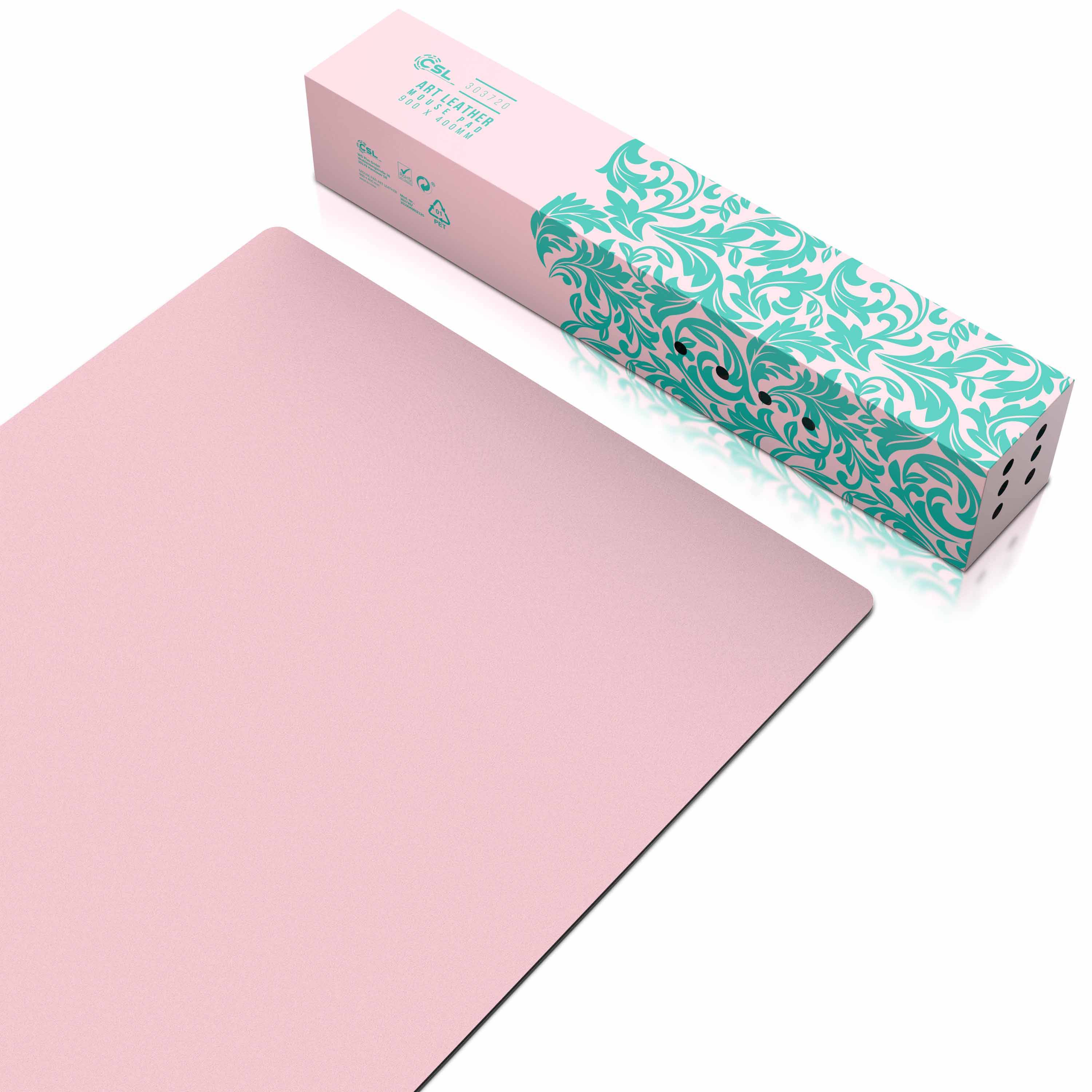 CSL Mauspad Schreibtischunterlage XXL Format Elegante Leder Optik / 900 x 400 mm Mousepad