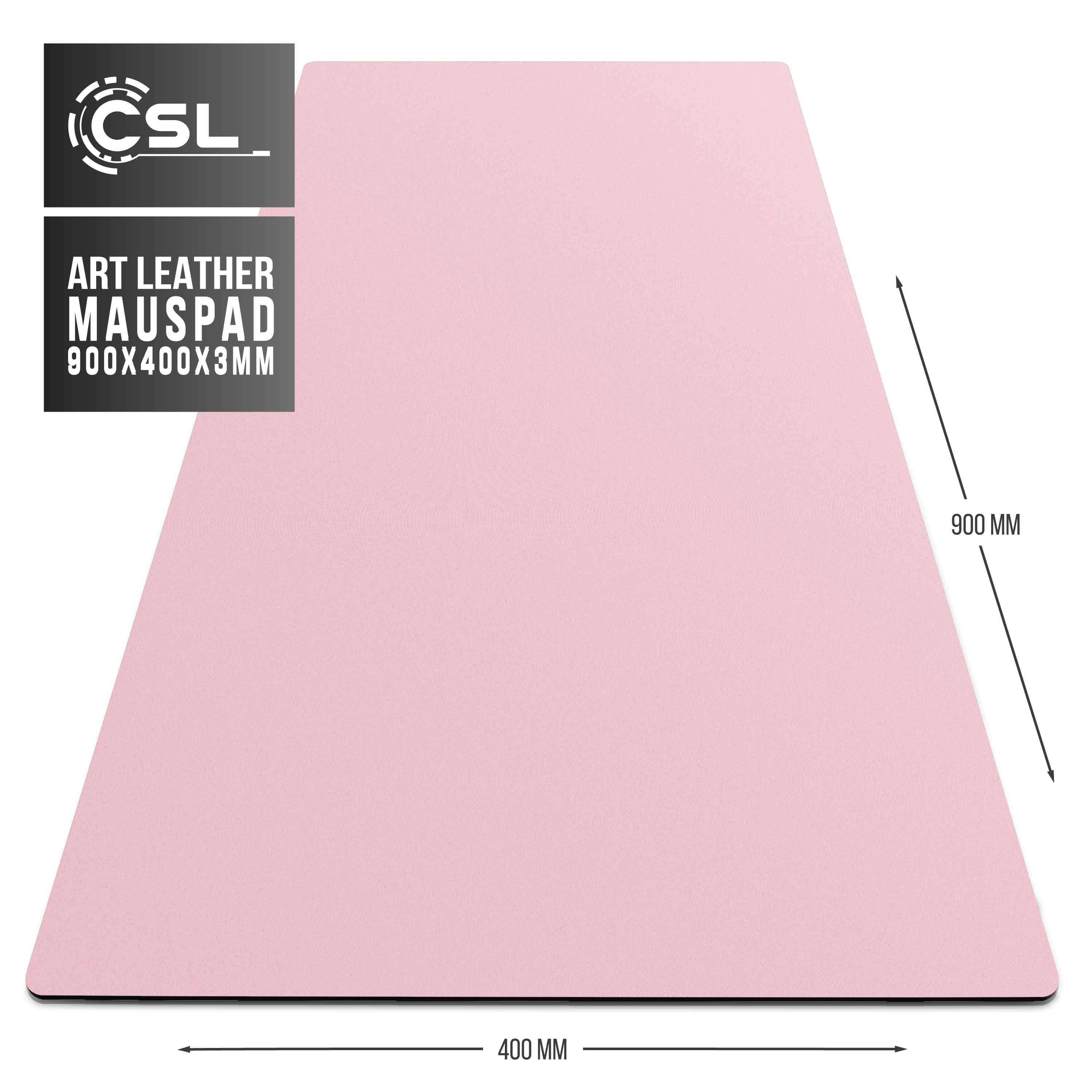 CSL Mauspad Schreibtischunterlage XXL Format Elegante Leder Optik / 900 x 400 mm Mousepad