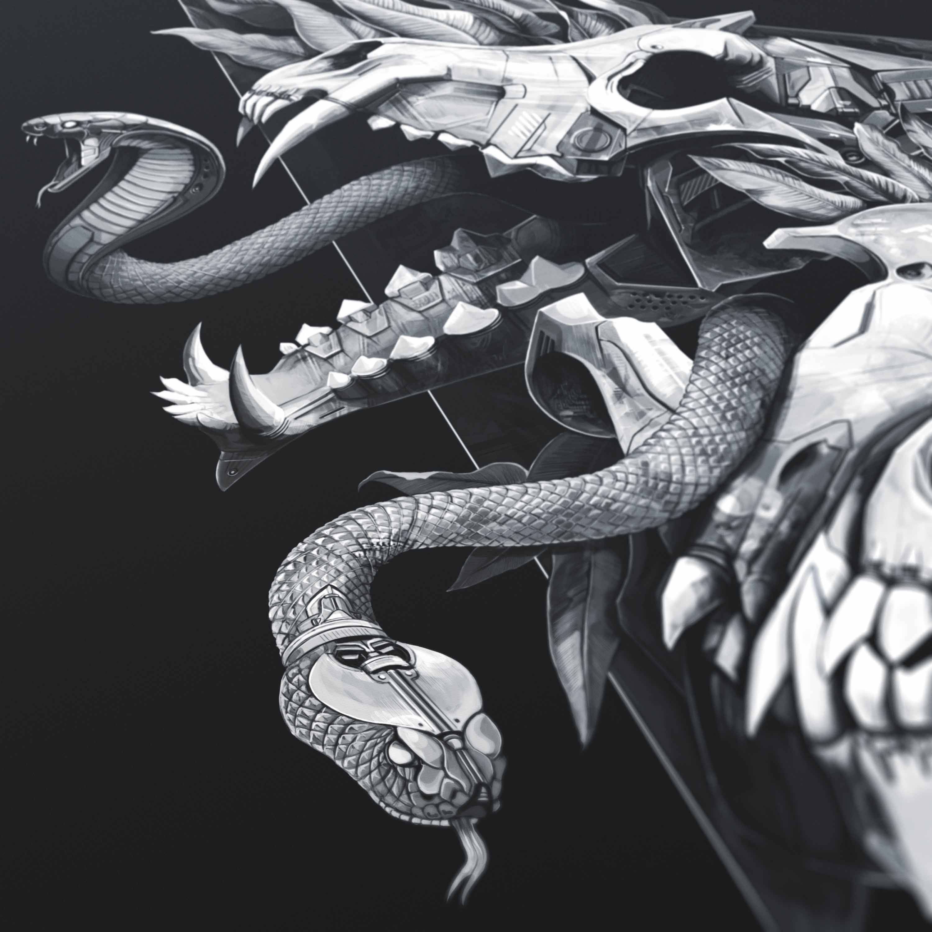 Titanwolf Gaming Mauspad, 900 x 400mm XXL Mousepad, verbessert Präzision & Geschwindigkeit, Wolf Skull