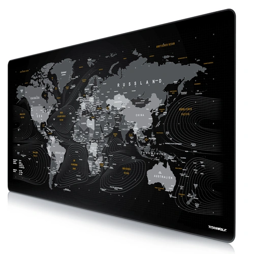 Titanwolf Gaming Mauspad, XXXL Speed Mousepad 1200 x 600 mm, Geschwindigkeit & Präzision, Weltkarte deutsch Titanwolf Gaming Mauspad, XXXL Speed Mousepad 1200 x 600 mm, Geschwindigkeit & Präzision, Weltkarte deutsch