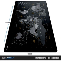 Titanwolf Gaming Mauspad, XXXL Speed Mousepad 1200 x 600 mm, Geschwindigkeit & Präzision, Weltkarte deutsch Titanwolf Gaming Mauspad, XXXL Speed Mousepad 1200 x 600 mm, Geschwindigkeit & Präzision, Weltkarte deutsch