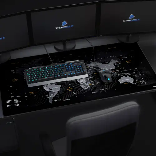 Titanwolf Gaming Mauspad, XXXL Speed Mousepad 1200 x 600 mm, Geschwindigkeit & Präzision, Weltkarte deutsch Titanwolf Gaming Mauspad, XXXL Speed Mousepad 1200 x 600 mm, Geschwindigkeit & Präzision, Weltkarte deutsch