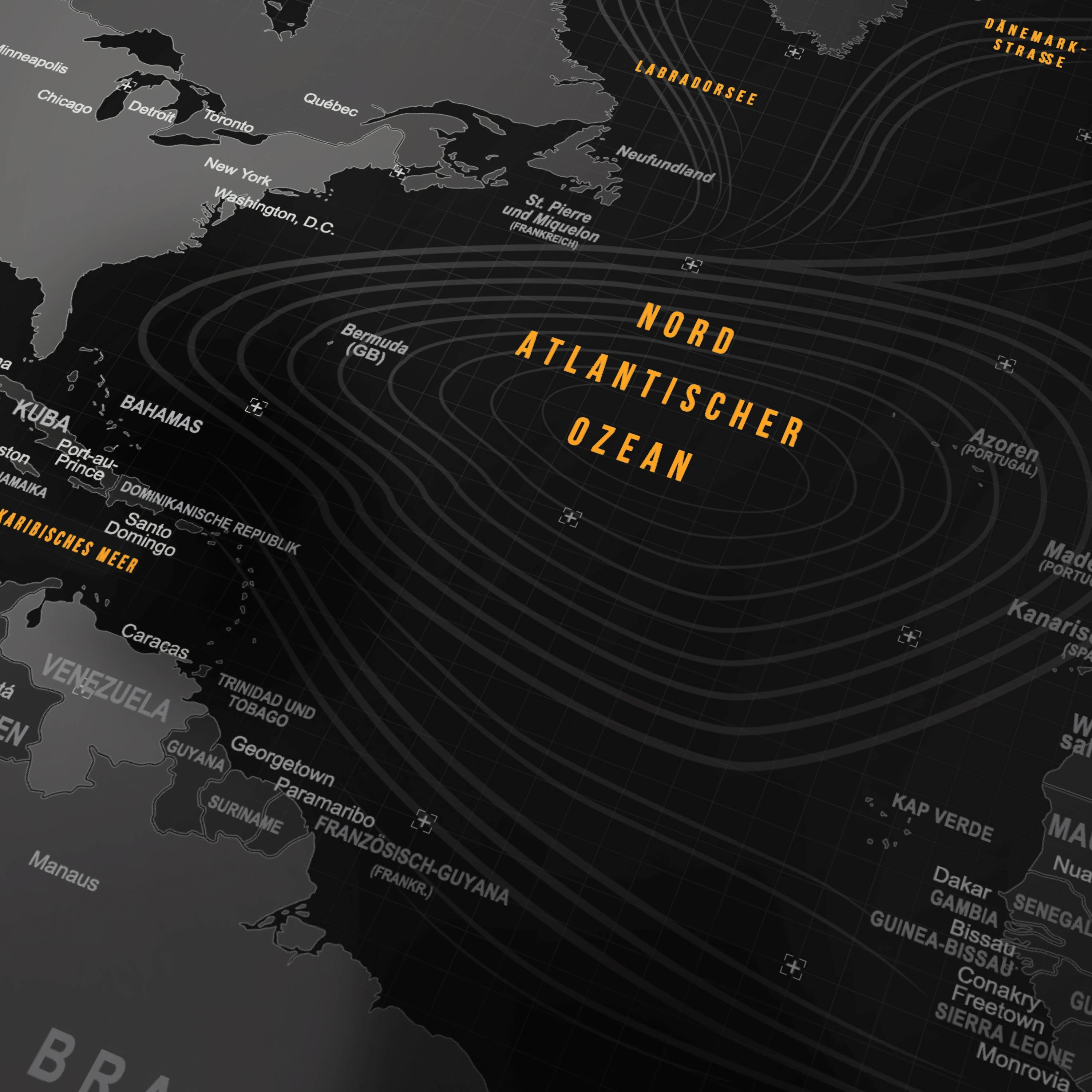 Titanwolf Gaming Mauspad, XXXL Speed Mousepad 1200 x 600 mm, Geschwindigkeit & Präzision, Weltkarte deutsch