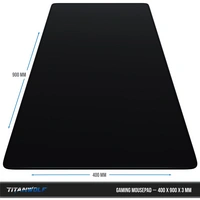 Titanwolf Gaming Mauspad, XXL Speed Gaming Mousepad / Extragroße Fläche von 900 x 400mm, schwarz Titanwolf Gaming Mauspad, XXL Speed Gaming Mousepad / Extragroße Fläche von 900 x 400mm, schwarz
