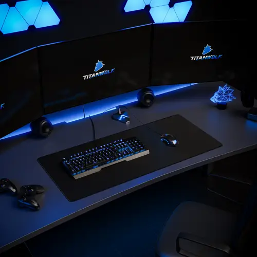 Titanwolf Gaming Mauspad, XXL Speed Gaming Mousepad / Extragroße Fläche von 900 x 400mm, schwarz Titanwolf Gaming Mauspad, XXL Speed Gaming Mousepad / Extragroße Fläche von 900 x 400mm, schwarz