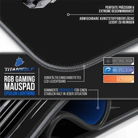Titanwolf RGB Gaming Mauspad, Mousepad XL 800 x 300mm verbessert Präzision & Geschwindigkeit, Epsilon Titanwolf RGB Gaming Mauspad, Mousepad XL 800 x 300mm verbessert Präzision & Geschwindigkeit, Epsilon