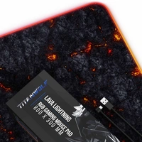 Titanwolf RGB Gaming Mauspad, Mousepad XL 800 x 300mm verbessert Präzision & Geschwindigkeit, Lavamotiv Titanwolf RGB Gaming Mauspad, Mousepad XL 800 x 300mm verbessert Präzision & Geschwindigkeit, Lavamotiv