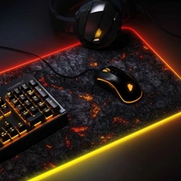 Titanwolf RGB Gaming Mauspad, Mousepad XL 800 x 300mm verbessert Präzision & Geschwindigkeit, Lavamotiv Titanwolf RGB Gaming Mauspad, Mousepad XL 800 x 300mm verbessert Präzision & Geschwindigkeit, Lavamotiv