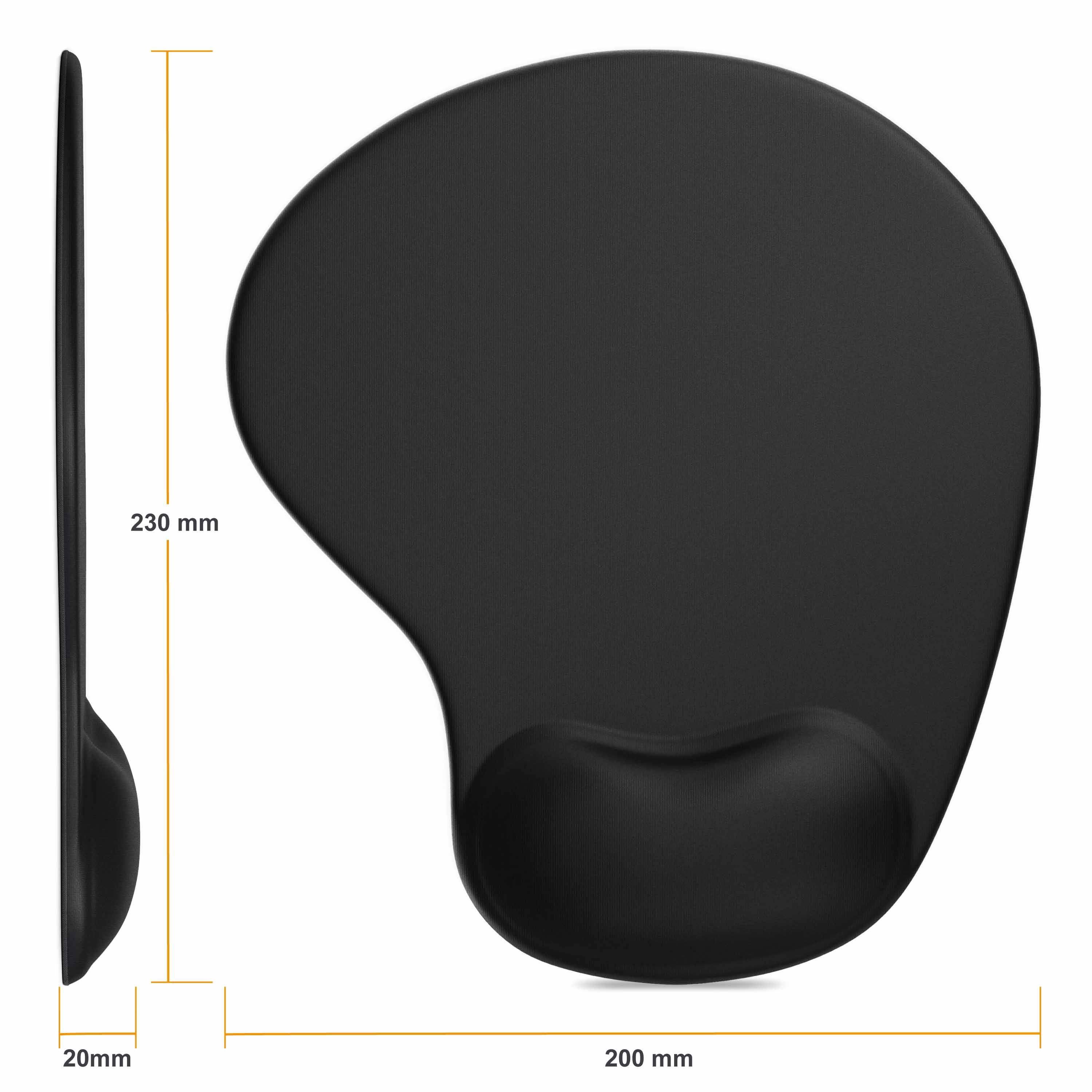 CSL Mauspad 2er Spar-Set mit ergonomischer Handgelenkauflage, Gel Komfort Office Mousepad