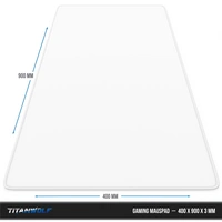 Titanwolf Gaming Mauspad, XXL Speed Gaming Mousepad / Extragroße Fläche von 900 x 400mm, weiß Titanwolf Gaming Mauspad, XXL Speed Gaming Mousepad / Extragroße Fläche von 900 x 400mm, weiß