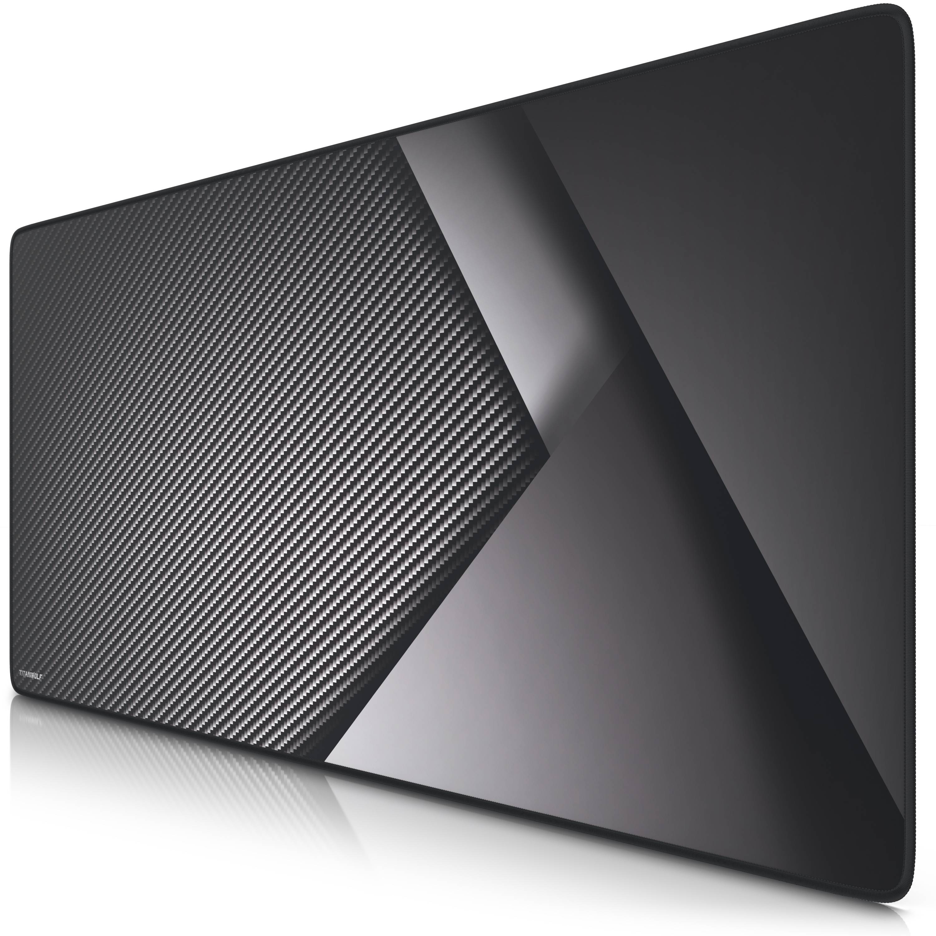 Titanwolf Gaming Mauspad, 900 x 400mm XXL Mousepad, verbessert Präzision & Geschwindigkeit, Carbon