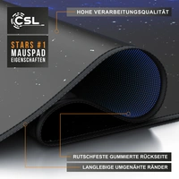 CSL Gaming Mauspad, XXXL 1200 x 600 x 3 mm Schreibtischunterlage extra groß, Abwaschbar, Space CSL Gaming Mauspad, XXXL 1200 x 600 x 3 mm Schreibtischunterlage extra groß, Abwaschbar, Space