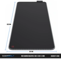 Titanwolf RGB Gaming Mauspad, Mousepad XL 800 x 300mm verbessert Präzision & Geschwindigkeit, Emblem rot Titanwolf RGB Gaming Mauspad, Mousepad XL 800 x 300mm verbessert Präzision & Geschwindigkeit, Emblem rot