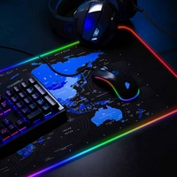 Titanwolf RGB Gaming Mauspad, Mousepad XL 800 x 300mm verbessert Präzision & Geschwindigkeit, Weltkarte blau Titanwolf RGB Gaming Mauspad, Mousepad XL 800 x 300mm verbessert Präzision & Geschwindigkeit, Weltkarte blau