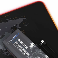 Titanwolf RGB Gaming Mauspad, Mousepad XL 800 x 300mm, verbessert Präzision & Geschwindigkeit, Weltkarte Titanwolf RGB Gaming Mauspad, Mousepad XL 800 x 300mm, verbessert Präzision & Geschwindigkeit, Weltkarte