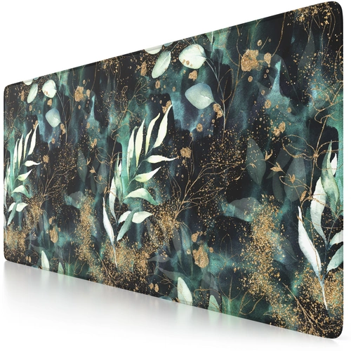 CSL Gaming Mauspad, XXL, 900 x 400 x 3 mm, Schreibtischunterlage, extralarge, waschbar, Gold Floral CSL Gaming Mauspad, XXL, 900 x 400 x 3 mm, Schreibtischunterlage, extralarge, waschbar, Gold Floral