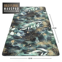 CSL Gaming Mauspad, XXL, 900 x 400 x 3 mm, Schreibtischunterlage, extralarge, waschbar, Gold Floral CSL Gaming Mauspad, XXL, 900 x 400 x 3 mm, Schreibtischunterlage, extralarge, waschbar, Gold Floral