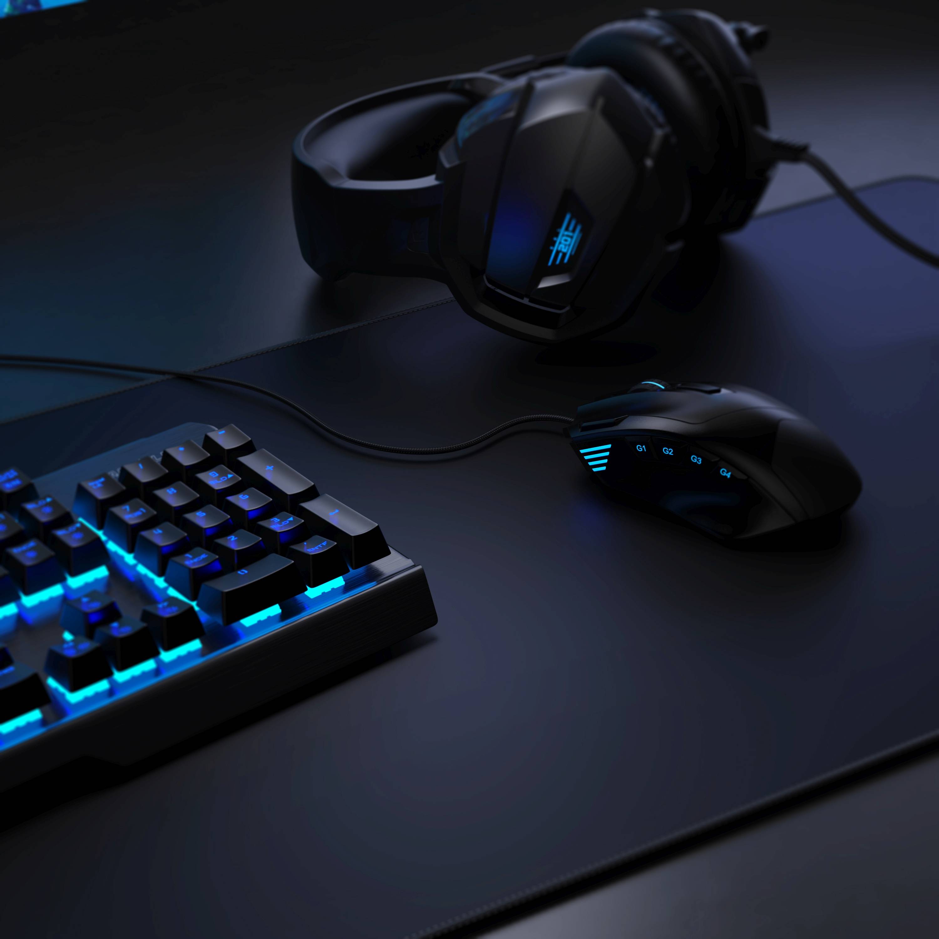 Titanwolf Gaming Mauspad, XXXL Speed Mousepad 1200 x 400 mm, Geschwindigkeit & Präzision, Titanwolf rot