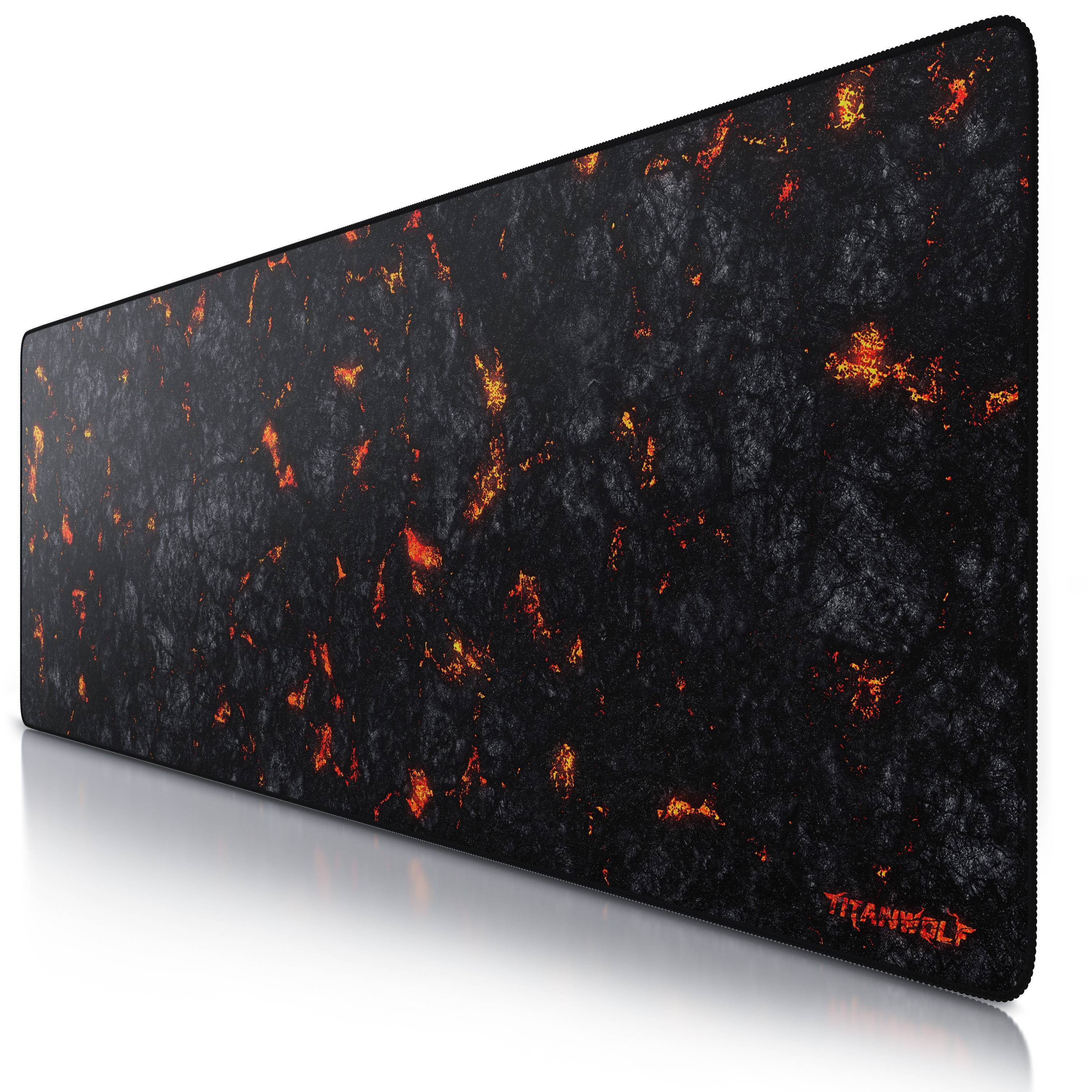Titanwolf Gaming Mauspad, XXXL Speed Mousepad 1200 x 400 mm, Geschwindigkeit & Präzision, Lava