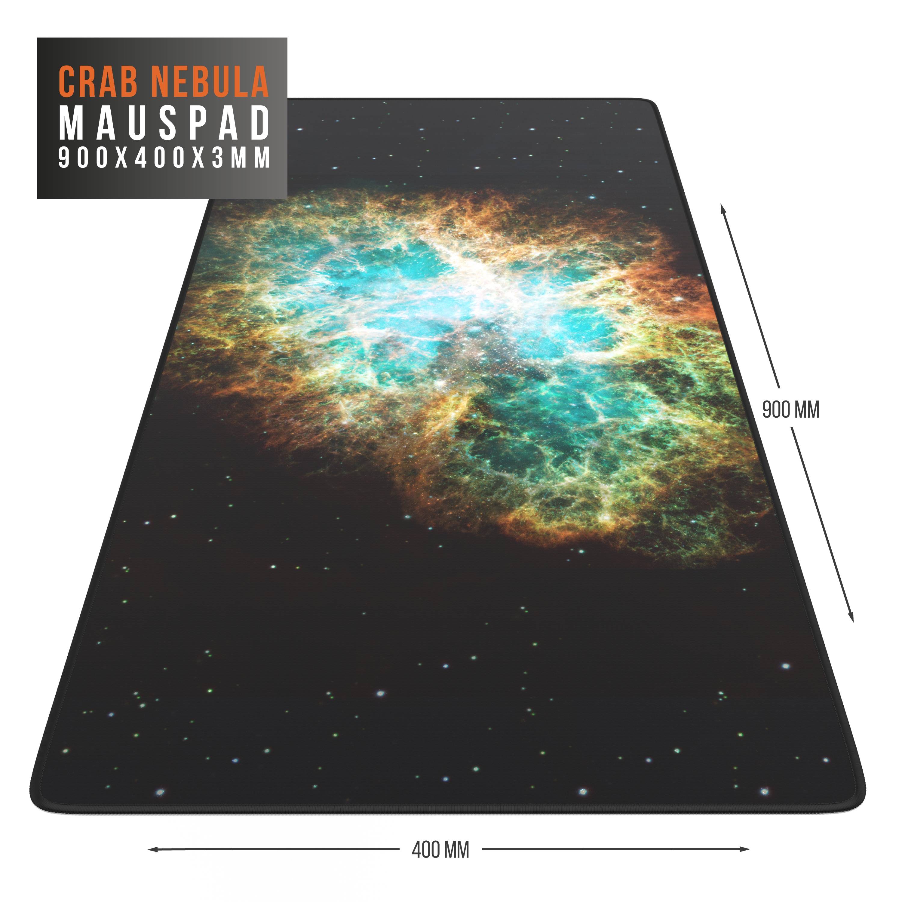 CSL Gaming Mauspad, XXL Schreibtischunterlage 900 x 400mm, Präzision & Geschwindigkeit, Galaxie