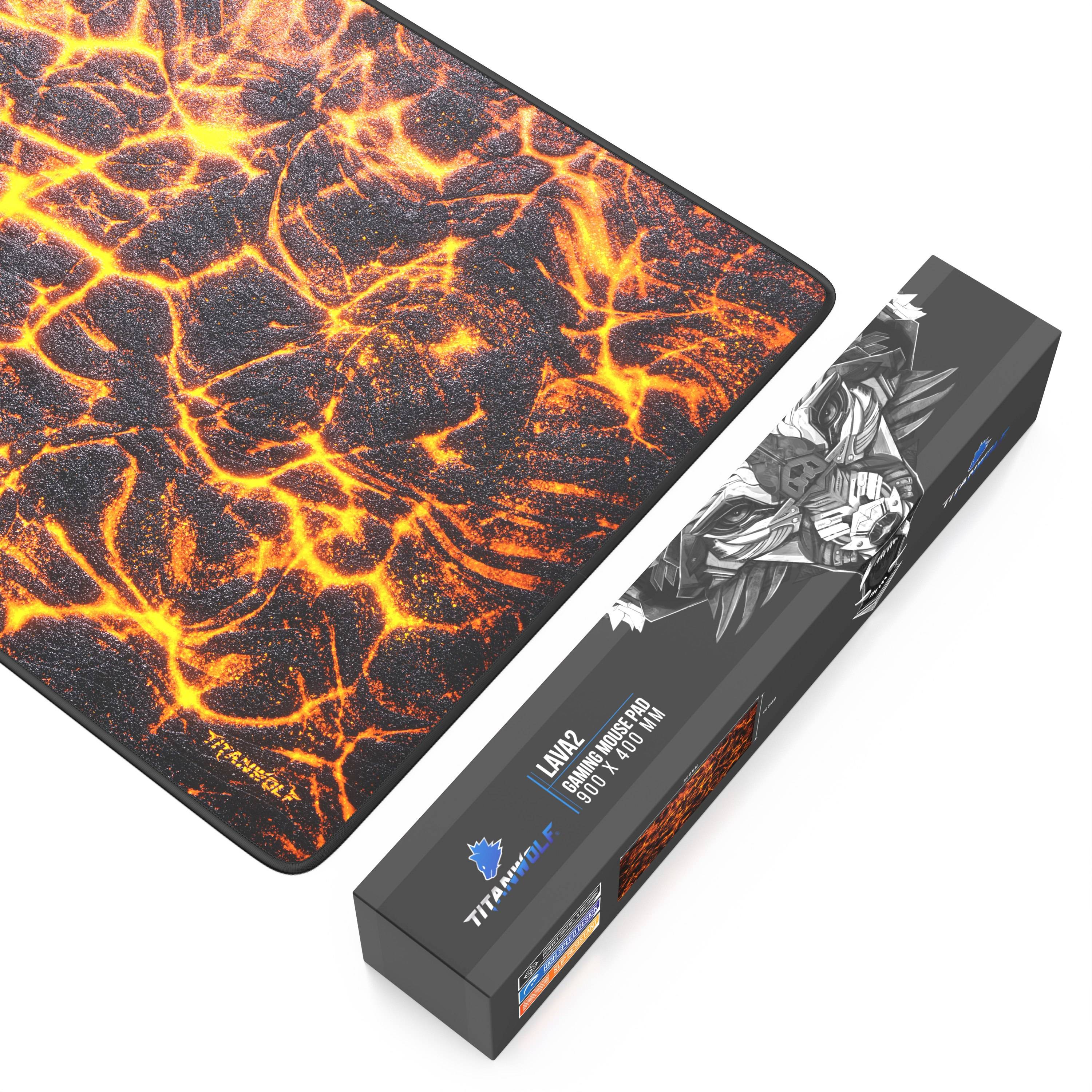 CSL Gaming Mauspad, XXL, Mousepad, 900 x 400 x 3 mm, Tischunterlage, abwaschbar, Lava V2