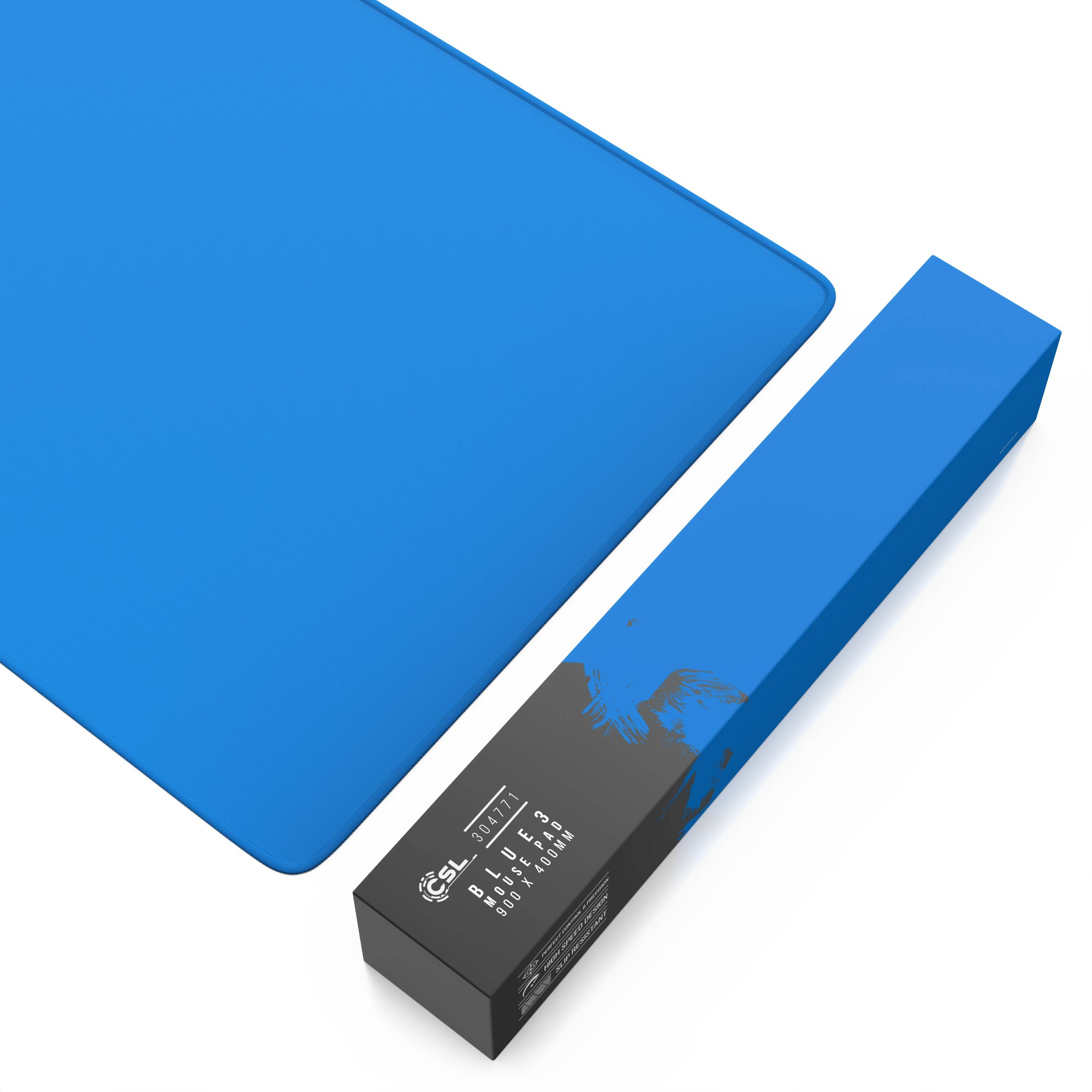 CSL Gaming Mauspad, XXL, 900 x 400 x 3 mm, Schreibtischunterlage, extralarge, waschbar, dunkelblau