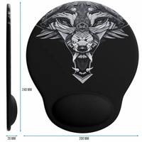Titanwolf Gaming Mauspad mit Handgelenkauflage, Office Gel Mousepad mit Handgelenkpolster, schwarz Titanwolf Gaming Mauspad mit Handgelenkauflage, Office Gel Mousepad mit Handgelenkpolster, schwarz