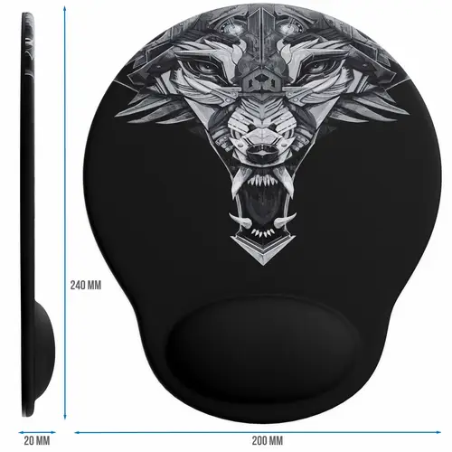 Titanwolf Gaming Mauspad mit Handgelenkauflage, Office Gel Mousepad mit Handgelenkpolster, schwarz Titanwolf Gaming Mauspad mit Handgelenkauflage, Office Gel Mousepad mit Handgelenkpolster, schwarz