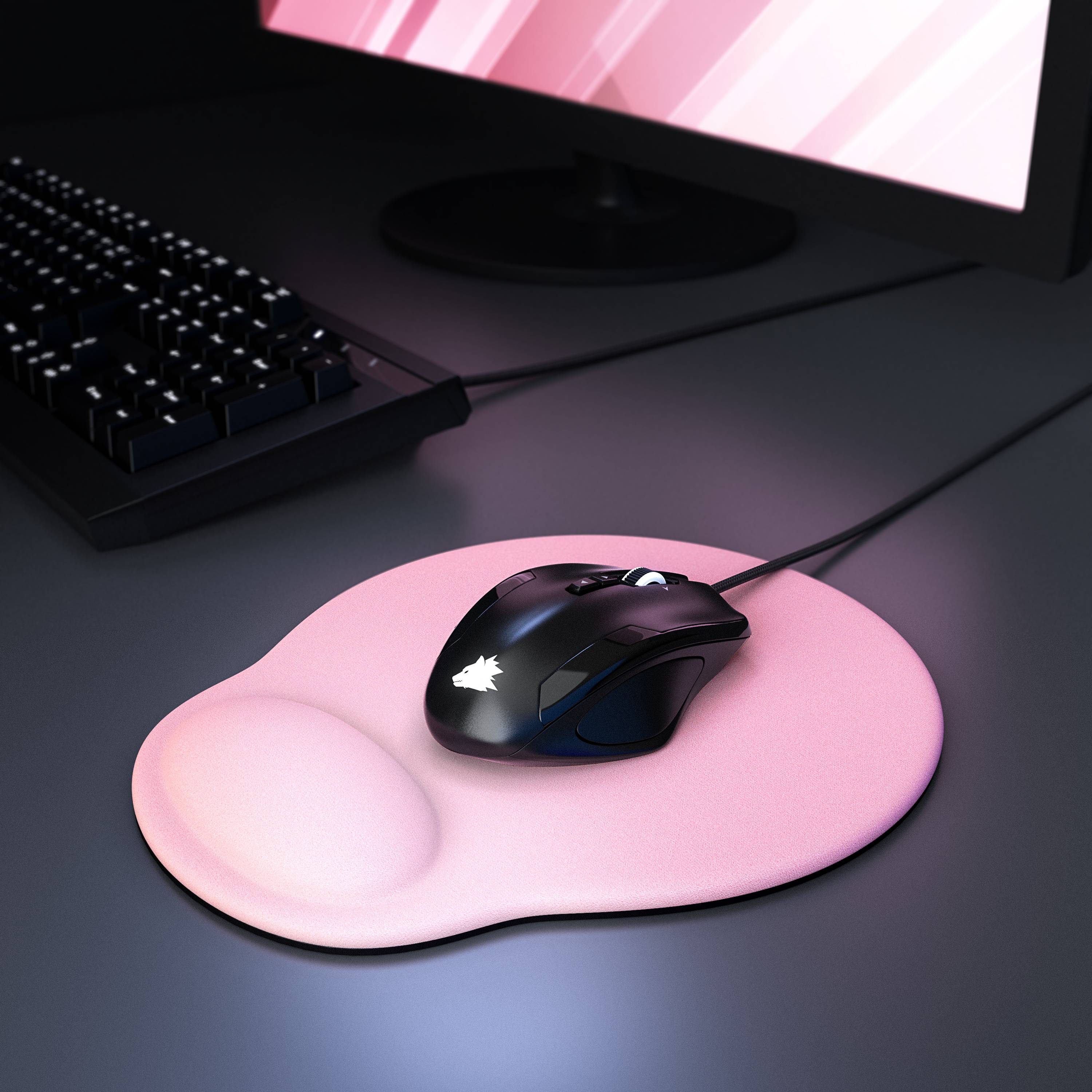 CSL Ergonomisches Schaumstoffkissen Office Mauspad Entlastung des Handgelenks / Mousepad
