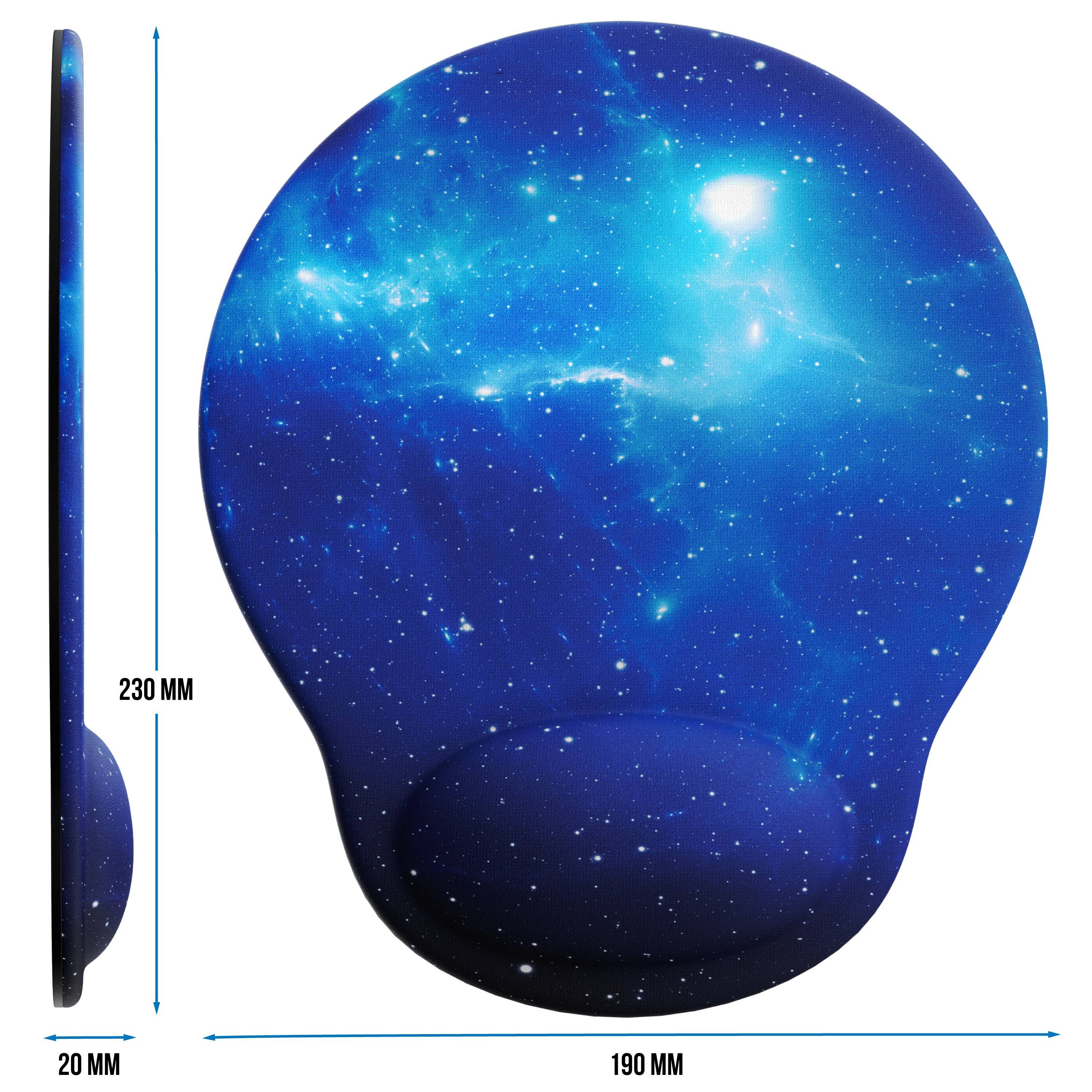 CSL Mauspad, Ergonomisches Schaumstoff Office Mousepad, Entlastung des Handgelenks, Space