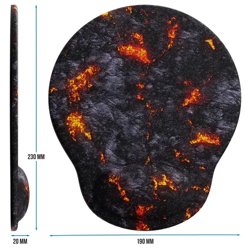 Titanwolf Gaming Mauspad mit Handgelenkauflage, Office Gel Mousepad mit Handgelenkpolster, Lava Titanwolf Gaming Mauspad mit Handgelenkauflage, Office Gel Mousepad mit Handgelenkpolster, Lava
