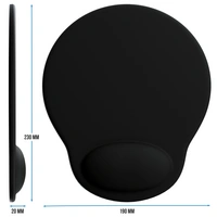 CSL Mauspad, Ergonomisches Schaumstoff Office Mousepad, Entlastung des Handgelenks, schwarz CSL Mauspad, Ergonomisches Schaumstoff Office Mousepad, Entlastung des Handgelenks, schwarz