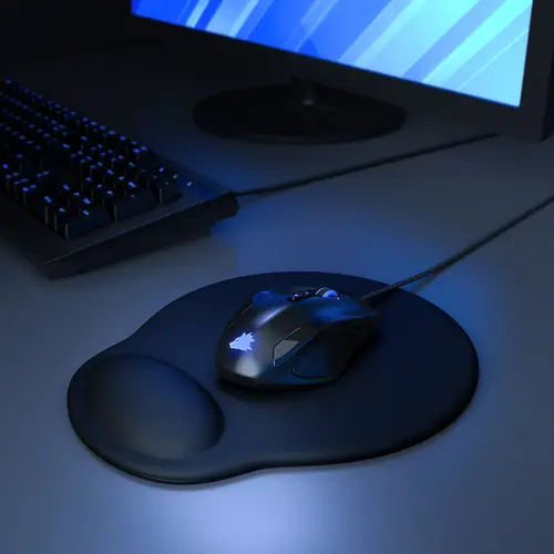 CSL Mauspad, Ergonomisches Schaumstoff Office Mousepad, Entlastung des Handgelenks, schwarz CSL Mauspad, Ergonomisches Schaumstoff Office Mousepad, Entlastung des Handgelenks, schwarz