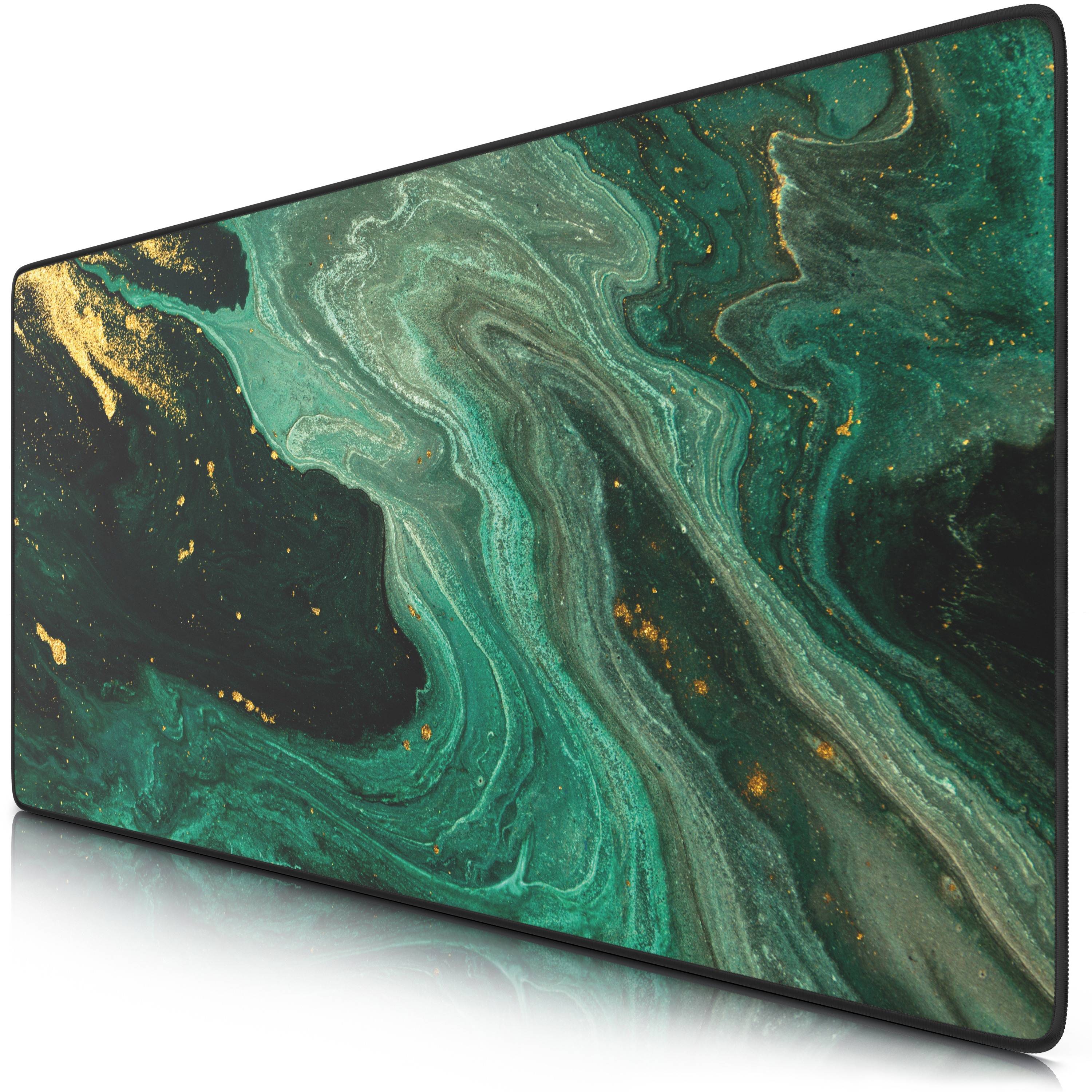 CSL Gaming Mauspad, XXL, Mousepad, 900 x 400 x 3 mm, Tischunterlage, abwaschbar, grün gold