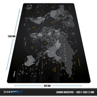 Titanwolf Gaming Mauspad, XXXL 1500 x 800 x 3 mm Schreibtischunterlage Extralarge / Waschbar, Weltkarte Titanwolf Gaming Mauspad, XXXL 1500 x 800 x 3 mm Schreibtischunterlage Extralarge / Waschbar, Weltkarte