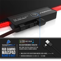 Titanwolf RGB Gaming Mauspad, Mousepad XL 800 x 300mm verbessert Präzision & Geschwindigkeit, Blood Titanwolf RGB Gaming Mauspad, Mousepad XL 800 x 300mm verbessert Präzision & Geschwindigkeit, Blood